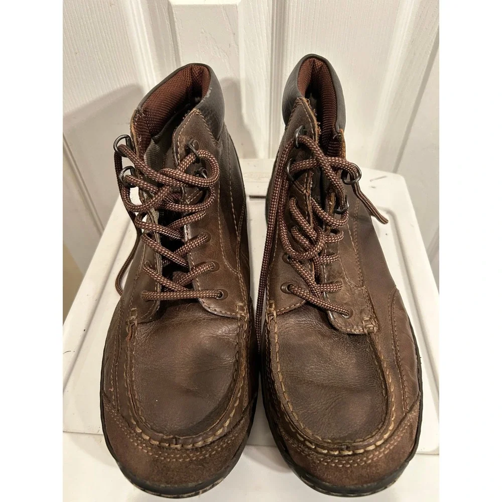 Dockers Moc Toe Boots Mens Size 10.5 Brown Leather Chukka Mid Top Shoes